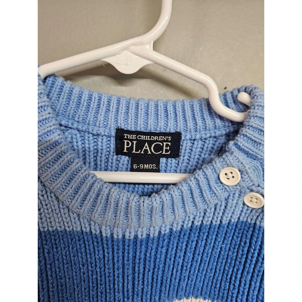 The Children's Place Blue Striped Sweater 6-9 month